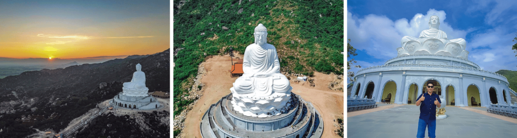 (Ảnh: Tượng phật ngồi Thiền Viện Thiên Hưng)