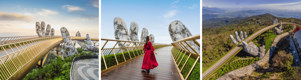 (Ảnh: Cầu Vàng Bà Nà Hills)